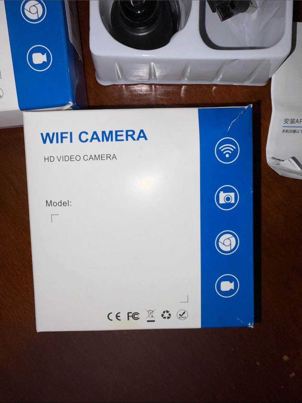 2 Compact WiFi HD Camera with USB Cable - White/Black